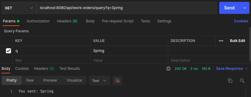 Test Query String Example in Postman
